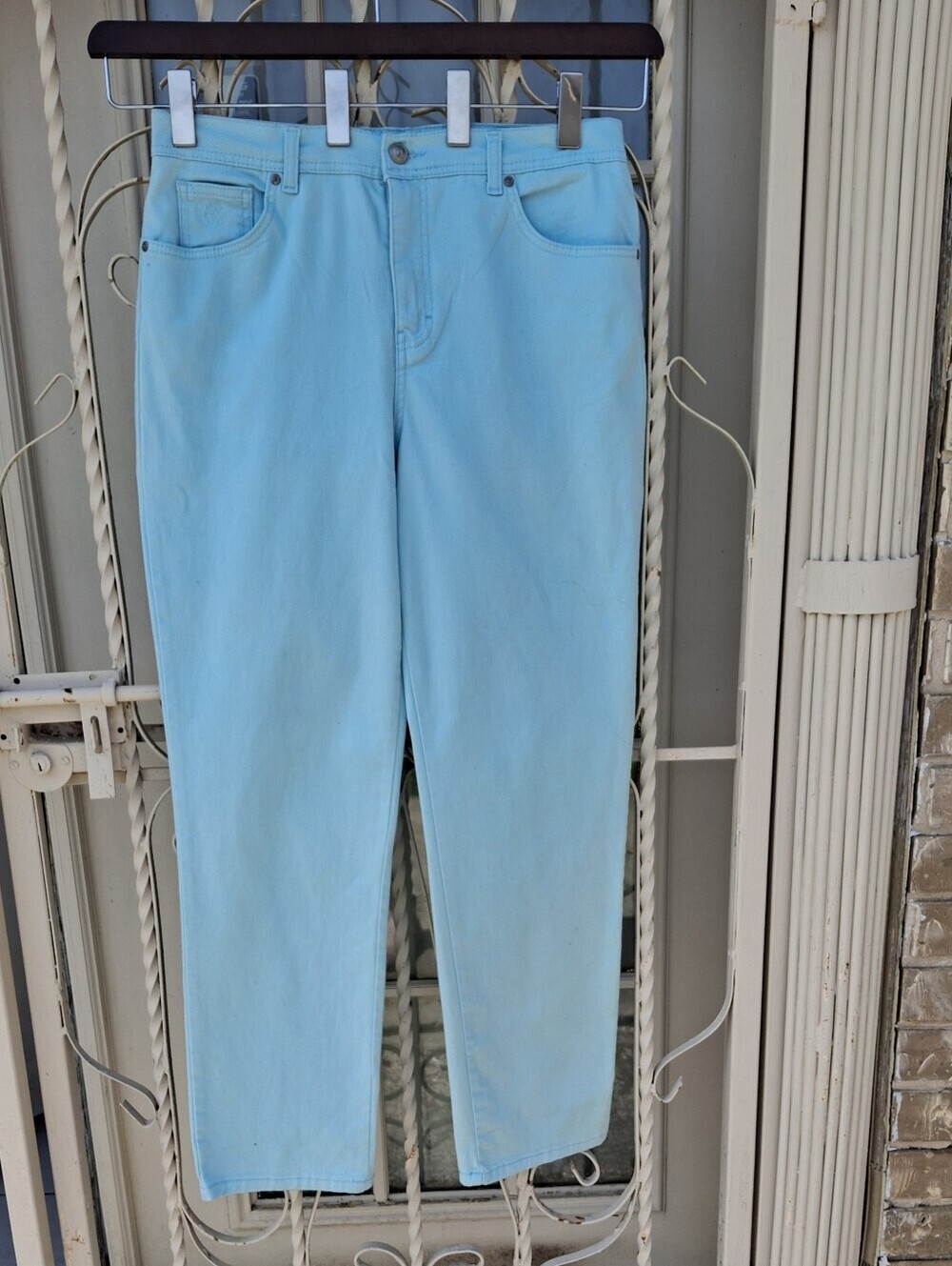 Gloria Vanderbilt Amanda Blue Embroidered Back Pockets Jeans  Women Size 12